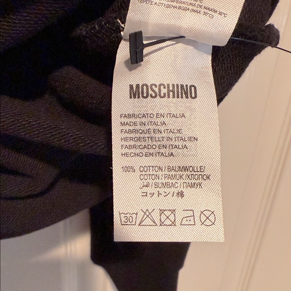 NEW Moschino Black Pullover with Teddy Bear Motif XXL - Picture 4 of 7